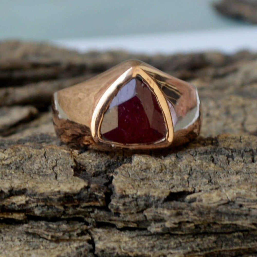 Buy Impon Ruby Stone Ring Manik Original Panchdhatu Ring Design Men's  Astrological Rings Buy Online